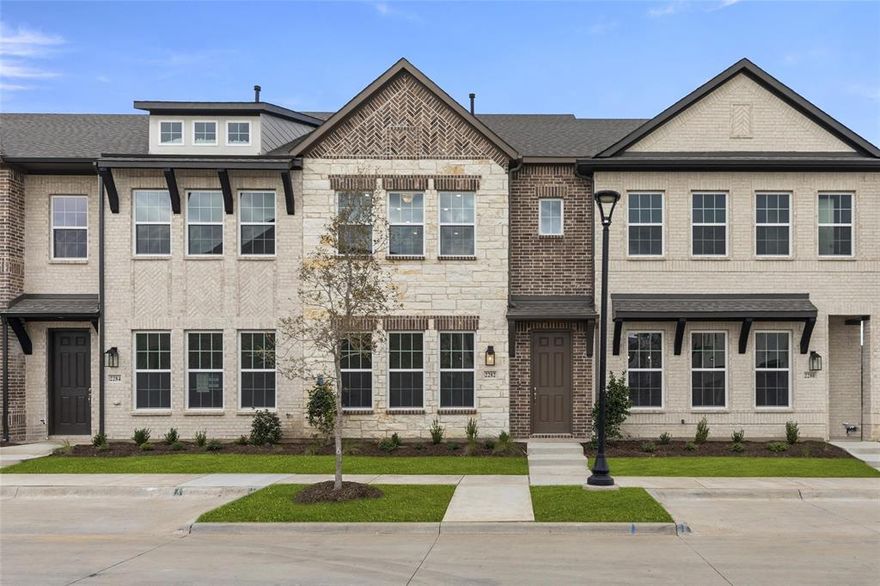 MLS# 20465736- Built by Ashton Woods Homes - Ready Now! ~ New home mins to Dallas North Tollway, US-75, Legacy West, in Allen ISD. Belmont plan ACME brick & stone exterior. Kitchen-living-dining area with Whirlpool SS gas appliances, gas cooktop, oven, microwave, dishwasher, 42in upgraded cabinets, solid surface countertops, upgraded flooring, ceramic tile backsplash, LED disc lighting, Moen faucet, undermount sink and pantry. Living w-upgraded flooring, ceiling fan, open metal stair railing & LED disc lighting. Primary suite w-2 vanity sinks, Moen faucets, ceramic tile shower w. glass enclosure, ceramic tile flooring, lighting & towel bars & walk in closet. Secondary bedrooms w. walk in closets, ceramic tile flooring in baths & shower surrounds, Moen faucets, lighting & towel bars. Sprinkler system, full gutters, landscaping package, smart home, Ring doorbell, 8ft doors, 10ft ceilings, garage opener, upgraded flooring, island kitchen.