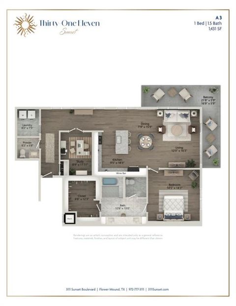 Tiny photo for 3111 Sunset Boulevard #915, Flower Mound, TX 75022 (MLS # 21070339)