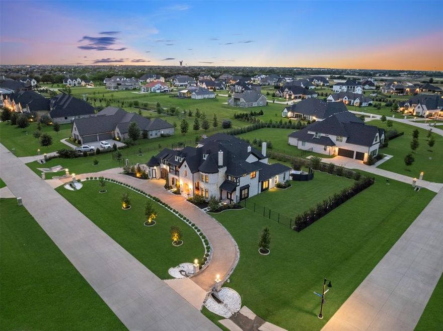 **Welcome to this Distinguished Luxury Estate on 1-Acre Lot in Prestigious Kings Crossing! A True Sanctuary, where a Grand Governor’s Circular Driveway ushers you into Timeless elegance, Designed for Refined Living throughout! This remarkable Residence showcases 5 Spacious Bedrooms, 5.5 Bathrooms, 4 fireplaces, Media & Game Rooms, Wine Room, Executive Office, all thoughtfully crafted to blend classic sophistication, modern comfort & upscale resort-style amenities! Step inside to a Dramatic Double-Staircase Foyer w-gleaming Hardwoods, leading to Formal Living Rm w-Fireplace & Private Executive Office*Enter left to Formal Dining Rm & Custom Step-Down Wine Rm*Amazing Kitchen design for those w-special appreciation for Culinary Excellence! Complete w-both gourmet Chef's Kitchen AND 2nd Full Prep or Spice Kitchen to accommodate more aromatic, vibrant aspects of cooking*Main Kitchen offers abundant Cabinetry, Butler Pantry, Desk space, Huge Pantry, custom-designed Island, highlighted by Lighted Quartz Panels  Island! Dual Staircases, Soaring Cathedral Ceilings crafted w-Majestic wood Trusses above the Breakfast-Dining Areas & Great Room featuring an exquisite Floor-to-Ceiling Stone Fireplace*Master Suite w-Fireplace, Luxurious Bath Escape! Ascend the signature Double Staircase to the 2nd floor, providing a 2nd Primary Bedroom with En-suite Bath, Small Office or Game Rm plus Bonus-Flex Rm*Three addt'l Guest Bedrooms & 3 Full Baths Up*For Entertainment, enjoy both Large Game Room w-Wet Bar & separate Media Room w-Screen, Projector & Surround Sound Equipment...great spaces for both relaxation & recreation! Outdoor enjoy resort-style Living with a Sparkling Pool, Outdoor Kitchen, Expansive Covered Patios, Gas Fireplace...ideal for all-season entertaining!*Exterior Pergola w-Solar Panels (owned) for Energy Efficiency! Custom Iron Gate entrance, 2-Car Garage plus porte cochère, Carport & 3rd Car Garage for plenty of parking, privacy, security!