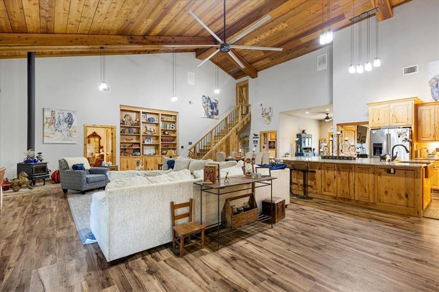 Texas ranch property for sale, 27 acres horse property  acreage with home  barn  guest quarters
Explore this rare 27-acre Texas property featuring a spacious 4-bedroom, 2.5-bath home with vaulted ceilings, open-concept living, dining, and kitchen areas, and beautiful wood details throughout. The oversized kitchen island offers exceptional prep and entertaining space. A hidden room adds unique functionality. The upstairs unfinished area is already plumbed for a bathroom and ready for customization—ideal for a game room, office, or additional bedrooms.
The property includes covered front and back patios, an outdoor kitchen, and two versatile outbuildings. The main barn features two horse stables, a tack room, and two bay doors for easy access. A second building is plumbed for a kitchen and includes a nearly completed bathroom, perfect for a guest suite, rental unit, workshop, or studio.
Fully fenced and cross-fenced pastures support horses or cattle, and a year-round creek provides a natural water source. This property offers privacy, functionality, and endless possibilities for ranching, multi-use living, or recreation.