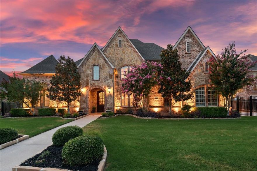 This home is designed for entertaining… from the three-season porch and newly built cabana, with outdoor kitchen, which includes DSC grill with rotisserie, double burner side grill and wok, along with a smoker, nestled amongst surround sound, multiple TVS and built-in mood lighting to the updated open-concept, double island kitchen, complete with Viking appliances, which overlooks the private outdoor space, with walls of windows spanning the indoors. The traditional formals, Texas-inspired office, downstairs private guest suite, pool bath and each of the additional upstairs three bedroom having en-suite baths, perfect this five bedroom, four-car garage home, situated in Estes Park and the highly sought after Carroll ISD schools.