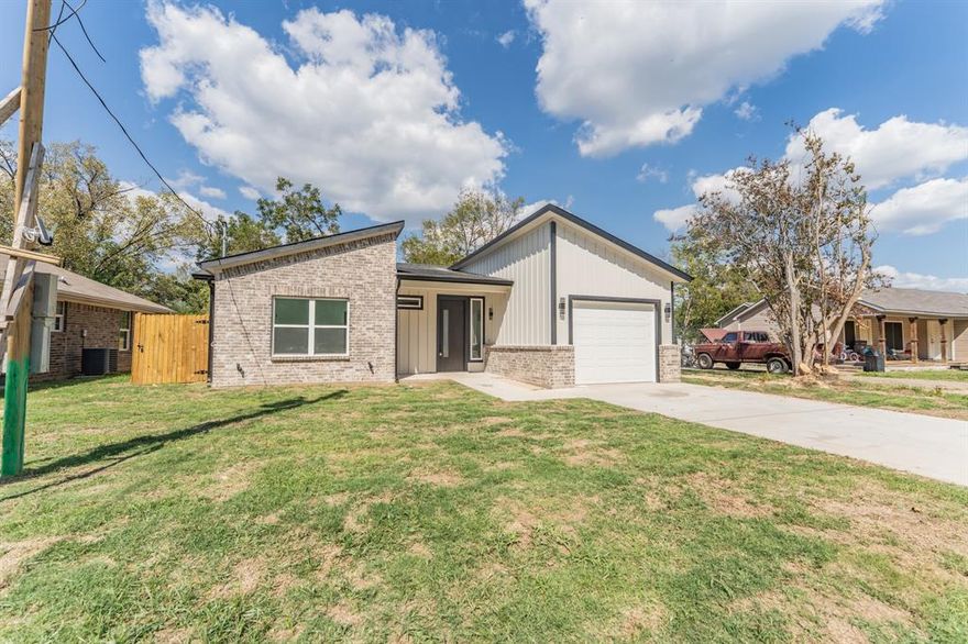 Check out this 3 bedroom, 2 bathroom contemporary home with a garage located close to Pacific Park. Pacific Park offers a full-size basketball court, walking path, splash pad, large playground, an outdoor gym and more. This new construction home has an open layout offering a spacious living area and kitchen allowing space for guests when entertaining. The living area has a decorative electric fireplace adding a nice accent to the living area. The kitchen comes with granite countertops, an island, and stainless steel appliances. Luxury vinyl plank flooring is throughout the home with tile flooring in the bathrooms. The living area, kitchen and dining area include recessed lighting and decorative lighting. The guest bathroom has a tub with a tile tub surround. The primary bathroom has a beautiful tile shower with a glass door. Natural light exudes throughout the home making it bright and cheery. It has a large fenced backyard for the perfect place for family, friends, and pets.