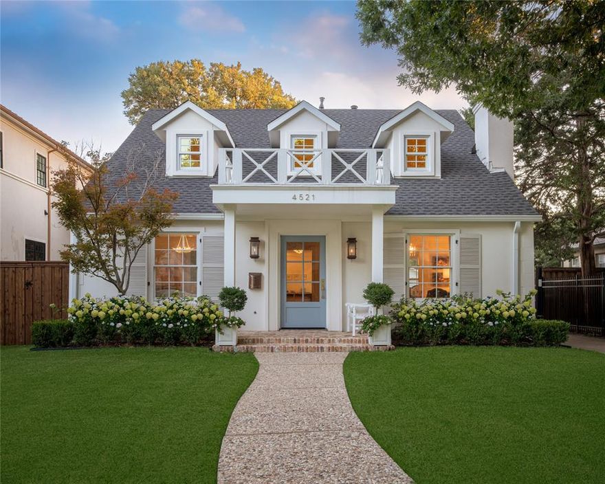Step into the perfect blend of historic character and modern luxury in this beautifully updated 1925 home offering 2,828 square feet, 4 bedrooms, and 3 baths. The downstairs 4th en-suite bedroom is currently being used as an office, providing flexible living options. Ideally located within walking distance to Highland Park Village and Bradfield Elementary. Lovingly preserved architectural details—including original hardwood floors, large open doorways, and craftsman millwork—are complemented by thoughtful renovations today’s buyers expect.

The main level offers light-filled living spaces, a fully reimagined chef’s kitchen with quartz countertops, custom cabinetry, and stainless appliances. Upstairs features spacious bedrooms, updated baths with designer finishes, and a large laundry room with sink and abundant storage.

Enjoy ~400 SF of screened-in porch space creating exceptional indoor-outdoor living. The backyard is perfect for entertaining with a built-in fire pit, electric gated driveway, and oversized one-car garage. Classic curb appeal and mature landscaping complete this special property.