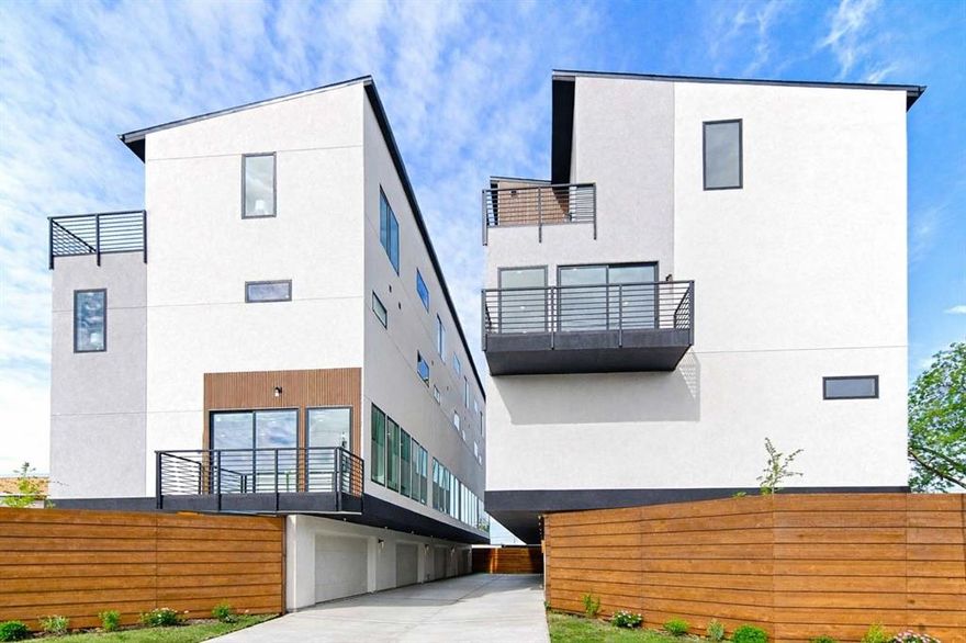 4-Story Town homes with Downtown Dallas & Trinity River Views Available NOW! Experience
elevated urban living in this stunning four-story town home offering breathtaking views of Downtown Dallas and the
Trinity River from your private balcony. Adjacent to the medical district (UT Southwestern, Children’s hospital,
Parkland). Thoughtfully designed with style and functionality in mind, this residence features 2 spacious bedrooms, 2.5
baths, and a private top-floor office, perfect for working from home or creating a quiet retreat. The office is right off of the patio that has breathtaking views. The open-concept living area is highlighted by 10-foot ceilings, rich hardwood floors throughout, and a chef-inspired kitchen equipped with
premium Thor® appliances. Natural light fills the home, creating a warm and inviting atmosphere across every level.
The primary suite offers soaring 10-foot ceilings and a luxurious spa-like bath featuring a giant walk-in wet area with a
combined soaking tub and walk-in shower. The guest bedroom boasts vaulted ceilings, providing both comfort and
architectural charm. Additional features include an automatic sprinkler system for peace of mind and a secured, gated
community with beautifully landscaped grounds, ambient lighting, and benches—ideal for relaxing outdoors. Located
just minutes from the Medical District, Love Field Airport, and Downtown Dallas, this home offers the perfect blend of
convenience, security, and modern luxury. Urban sophistication. Exceptional views. Unmatched location.