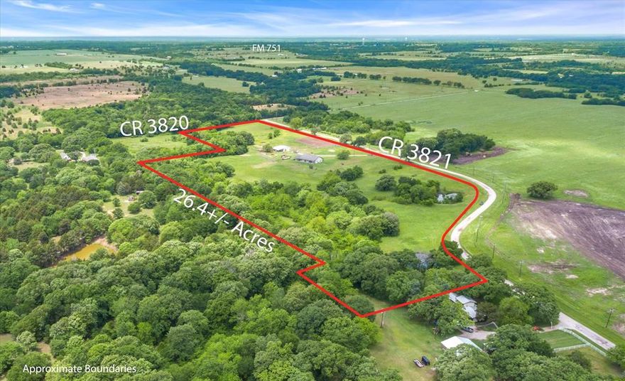 Working horse ranch on approximately 25 ag acres featuring a low-maintenance 2016 farmhouse-style barndo with metal exterior and heavy steel frame accented by stone. Property offers barn with tack room, workshop area, stalls, paddocks, overhang for equipment, ranch hand room with plumbing, arena, three ponds, a winding creek, and about 3,252 feet of road frontage. Beautiful rolling terrain creates fun riding trails and gorgeous views throughout, all in a sought-after area near the lake with easy access to Hwy 80 and I-20. ?Inside, the great room is highlighted by a floor-to-ceiling stone fireplace, 20-foot knotty pine ceilings, and easy-care stained concrete floors. Split, private primary suite features an ensuite bath with soaking tub, two-head shower, and walk-in closet. Open-concept kitchen includes custom alder soft-close cabinets, granite counters, and a breakfast-bar island. Enjoy approximately 1,000 square feet of porches, spray-foam insulation for efficiency, and a centrally vented fireplace system that can heat the entire home, plus a massive attic with potential for additional living space. Property is fenced and cross-fenced into three separate pastures, ideal for horses and livestock. This turnkey ranch is ready for work, play, and comfortable country living.
?