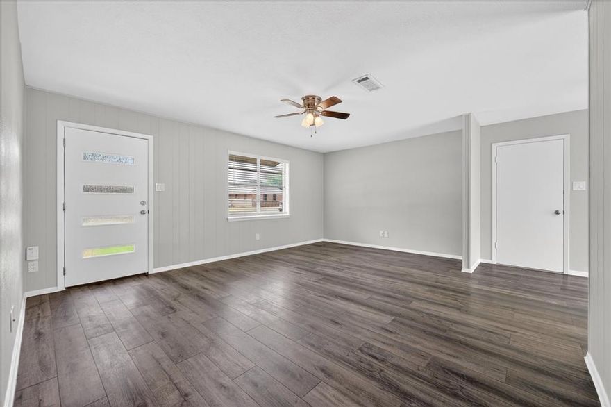 Beautifully updated home only a few blocks off I-35 in Sanger.  From the modern front door to the granite kitchen counters to the updated bath, there is so much to love about this home.  Roof is less than 1 year old.  Luxury vinyl plank flooring, fresh paint, ceiling fans in living and bedrooms, stainless steel appliances. And, don't miss the large back yard with room for that outdoor kitchen, your garden, or the kid's playset. Refrigerator, washer and dryer convey with acceptable offer.