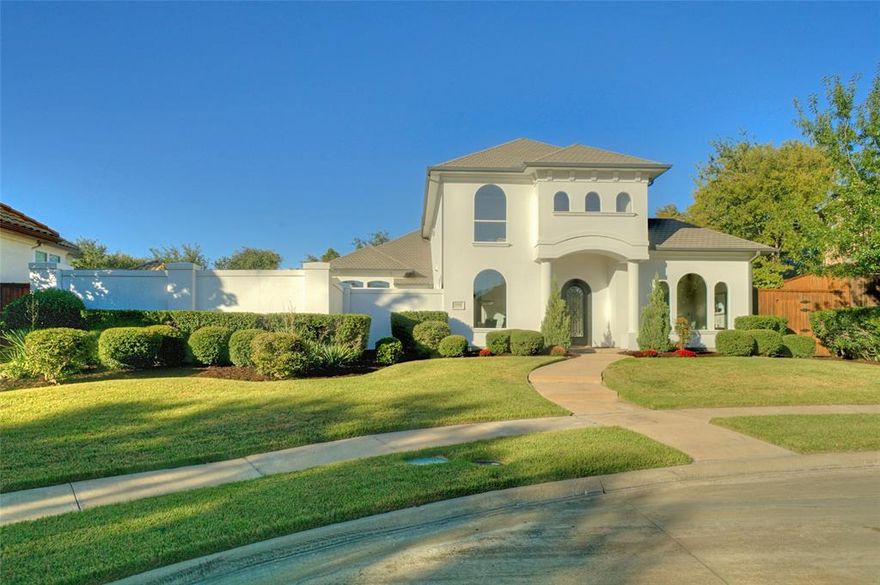 Welcome to this Exceptional Mediterranean Style Residence in the coveted Lakes On Legacy Subdivision. 
From the grand curb appeal to the interior flow, this home has both presence and comfort. With its size and corner lot, there’s strong potential for customization, entertainment and upscale living! This 4 bed + Office , 3.5-bath and 3 car garage residence offers an open light-filled layout with soaring ceilings, mounted speakers throughout the house, hardwood floors and upgraded carpet. Double sided fireplaces in living room and master suite. The gourmet kitchen features travertine granite counters, large island, and stainless appliances. Spacious primary suite with a spa bath and spacious walk-in closet. Upstairs includes a game room with 3 bedrooms and two full baths, including a jack and jill.
Located within Frisco ISD just minutes from Legacy West, The Star, and top tier shopping and dining. 
Community amenities include lakes, walking trails, and a private clubhouse at The Lakes Tennis Academy.