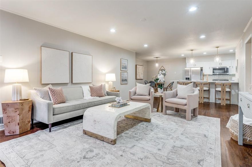 Beautifully remodeled 4 bedroom, half duplex in wonderful neighborhood near Lovers & Skillman! Great open layout! Kitchen features quartz countertops, SS double oven, gas cooktop, & dishwasher. 2017 Updates: Hardwoods, & carpet in secondary bedrooms. Cabinets, sinks, quartz counters, shower, tile in master bath. Quartz in 2nd bath.SS appliances in kitchen. Two car attached garage.Close to retail, restaurants, & 75. Owner is licensed realtor in Texas. North of Lover's off Skillman