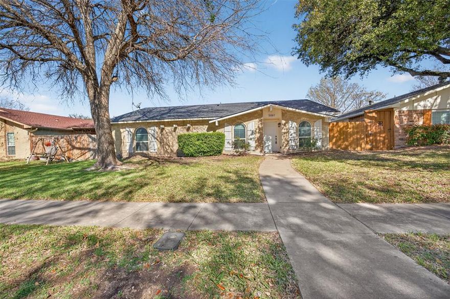 This beautiful home is located in a quiet, established cul-de-sac with convenient access to Hwy 121 and is centrally located near restaurants, shopping, Topgolf, Grandscape, and more with NO HOA! Enjoy the convenience of being within walking distance to The Colony High School, The Athletics Club, and Camey Elementary School. This home features a well-maintained yard with excellent curb appeal. Inside, you'll find an open and bright remodeled kitchen complete with white shaker-style cabinets, stainless steel appliances, a stainless undermount sink, granite countertops, and a subway tile backsplash.  Additional highlights include laminate wood flooring throughout the home and new carpet in all bedrooms coming soon! 
Outside, the property offers a rear 2-car garage, a long driveway for extra parking, and an electric fence. The oversized backyard includes a patio and storage shed, making it perfect for outdoor entertaining or additional storage.
