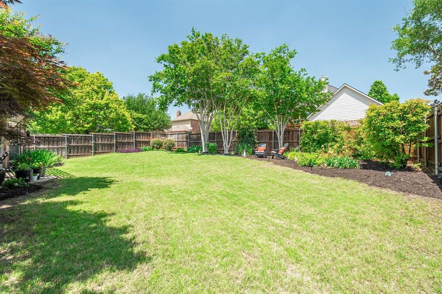 Welcome to this beautifully maintained 4 bedroom 2 bath home nestled on a quiet cul de sac in the highly desirable Stonebridge Ranch community.  New AC 2025. Step inside to find rich wood floors that flow through the main living areas, creating a warm and inviting atmosphere. The spacious kitchen is a true highlight featuring abundant cabinets storage, a double oven, and plenty of room for cooking and gathering. The kitchen and living room are open to each other for easy entertaining. The primary suite offers a relaxing retreat complete with a charming bay window that fills the space with natural light. Wait until you see the lovely backyard and covered porch, shaded by mature trees and gorgeous flower beds, designed for relaxation and outdoor entertaining. Enjoy peaceful evenings under the covered gazebo or sip coffee on the welcoming front porch. With its prime location, thoughtful features and inviting outdoor spaces, this home offers the perfect blend of comfort, style and convenience. Close to new Trader Joes and HEB. Stonebridge has wonderful amenities such as basketball courts, extensive walking trails, beach pool, Swimming pools, tennis courts, ponds and more.