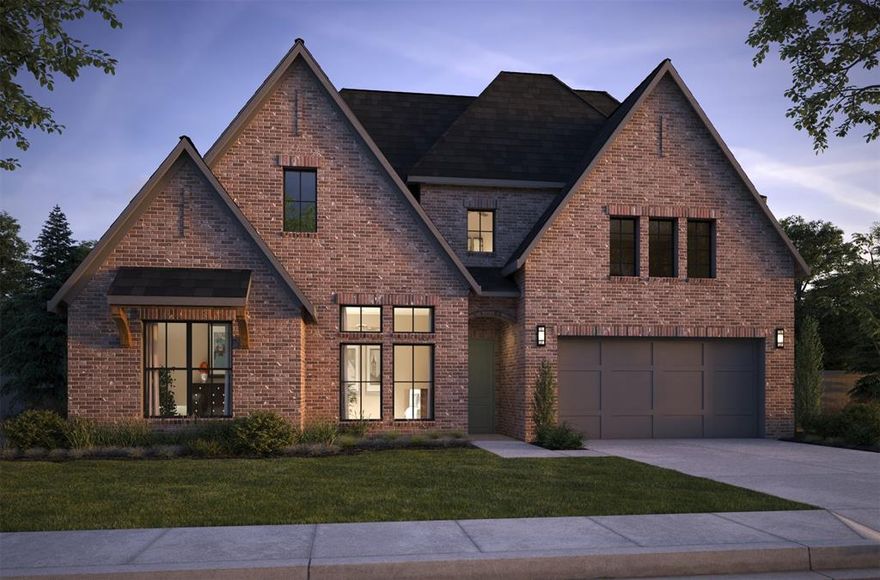 SOUTHGATE HOMES ASHLAND III floor plan.  Welcome to one of our most sought-after floor plans – the Ashland III!  This exceptional 5-bedroom, 5 and half bath home offers the perfect balance of luxury, comfort, and functionality, thoughtfully designed for modern living with stunning lake and greenbelt views. Step through the grand iron entry door into a light-filled foyer that opens to an expansive living space. The gourmet kitchen features the newest GE appliances, custom cabinetry, sleek quartz countertops, and a pot filler above the stove, all overlooking the spacious family room with a large sliding glass door for seamless indoor-outdoor living. Retreat to the owner’s suite, where a walk-through shower, freestanding soaking tub, and generous dual vanities create a true spa-like escape. Upstairs, the game room and media room offer the ultimate setup for movie nights and celebrations. A private study-home office provides a quiet retreat for work or creativity. Don't miss out on our final opportunities in Painted Tree.