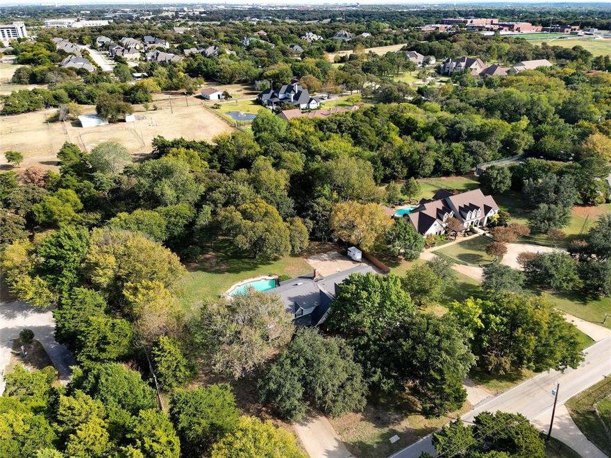 Where Vision Meets Opportunity — 9.36 Acres in Southlake on Shady Oaks

Located on one of Southlake’s most distinguished streets this 9.36-acre property is a sanctuary of space, serenity, and potential. Imagine designing an extraordinary private estate — or developing up to four - eight custom homes (per city approval) that define luxury living in one of DFW’s most sought-after communities.

A canopy of mature trees and set a tranquil tone, while the current home offers livable comfort for those who wish to stay on-site as they bring their vision to life. With city utilities in place, AG exemption, and no HOA restrictions, this is a rare opportunity to own one of the few remaining large parcels in Southlake.

Minutes from Town Square, Bicentennial Park, and Carroll ISD’s award-winning campuses — this is more than land; it’s a legacy in the making.