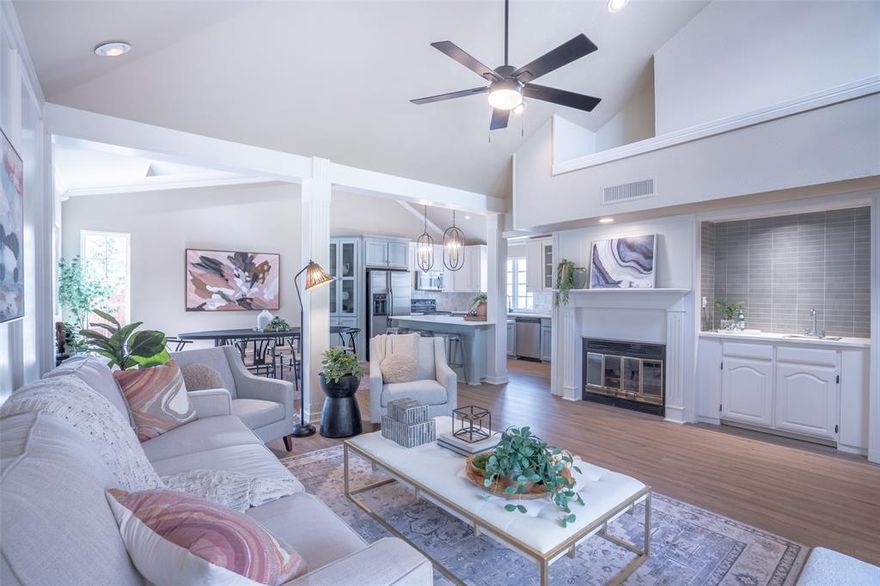 COMPLETELY RENOVATED 2-2-1 Contemporary OPEN FLOOR PLAN Urban beauty in BRYAN PLACE built in 1982 NO HOA! 1,890sf of renovated beautiful on corner lot.  1 Bedroom downstairs with access to full bath; 1 large bedroom upstairs plus Bonus room up that serves as a separate living upstairs or could be converted into  3rd bedroom, media room, office, art studio or anything you can dream of!   Primary bath is huge with lots of closet space!  Dedicated space for Washer + Dryer; 1 Car Garage in rear with Carport for 1 additional car.  Easy access parking in front of house.  Next to impossible to find anything this close to downtown with NO HOA and free easy parking for friends.  YOU OWN THE LAND!  Corner Lot with mature trees and landscaping.  Completely renovated with paint, flooring, fixtures, renovated kitchen and bathroom plus more!  Incredible location!  Walking distance to Exall Park, Downtown Dallas, Baylor Hospital, Deep Ellum, Uptown and more.  If you have any questions, please do not hesitate to contact the listing agent.  Run...don't walk to see this urban jewel. NEW ROOF JULY 2024. Perfect roommate situation with two living areas!  Great access for medical workers at Baylor Hospital and super Easy to get to Love Field Airport!