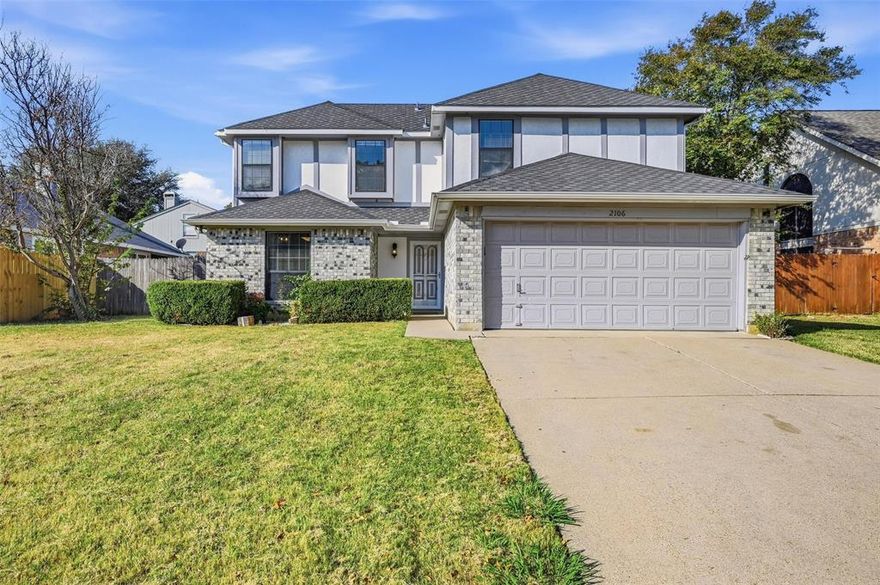 Welcome to this beautiful home situated in a quiet, established neighborhood. Ideally located near Lake Arlington with easy access to I-20, Hwy 820, and I-30.

Step inside to discover a great functional floor plan featuring 3 generously sized bedrooms PLUS a BONUS ROOM that can serve as a home office or potential 4th bedroom, 2.5 bathrooms, and a 2-car garage. The spacious living area boasts high ceilings and a cozy wood-burning fireplace, seamlessly connecting to the formal dining room, all enhanced by abundant natural light.

The kitchen includes granite countertops, ample cabinet storage, and a charming breakfast nook. The primary suite is located on the main floor, and features two separate closets for added convenience.

Outside, the backyard offers a great patio area, plenty of space for gatherings or relaxation, and a storage shed for extra utility.

Don’t miss the opportunity to make this exceptional property your next home—schedule your private tour today!