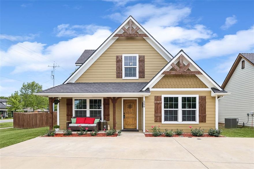 JUST LISTED – THE BEST CUSTOM FINISH-OUT VALUE IN SANGER! Shows like a model and features a brand-new roof, gutters and screens, all with NO HOA! You will not find a nicer custom finish-out for the price in Sanger, Texas. This stunning 3-bedroom, 2.5-bath home is ideally located in the heart of Sanger, just minutes from historic downtown. Designed with style and functionality in mind, the open-concept floor plan showcases high-end finishes throughout, including a beautifully appointed kitchen with granite countertops, stainless steel appliances, custom cabinetry, and ample workspace perfect for entertaining. The primary suite is conveniently located on the main floor for added privacy, while upstairs you’ll find two generously sized bedrooms, each with spacious walk-in closets. Situated on a large corner lot, the property offers a pool-sized backyard ideal for outdoor living and entertaining. Whether you’re searching for the perfect family home or a strong investment opportunity, this property delivers with walkability to historic downtown Sanger’s dining and shopping, close proximity to I-35, a new grocery store, and expanding retail options. This home offers the perfect blend of luxury, location, flexibility, and value—schedule your private showing today!