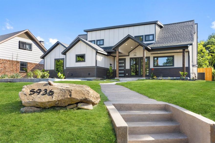 Beautifully renovated, this 5-bedroom, 3.5-bath home offers modern living with a functional layout and high-end finishes throughout. The main level features a spacious master suite with a luxurious ensuite bath, while the second floor includes a guest master suite, three additional bedrooms, and a large bonus room — perfect for a home office, media space, or play area. Major system upgrades include a new HVAC system, tankless water heater, and fully replaced electrical and plumbing. The open-concept kitchen flows into bright living areas with custom cabinetry, updated flooring, and fresh paint throughout. Energy-efficient windows, new doors, custom walk-in showers, and expanded landscaping enhance both comfort and curb appeal. Enjoy outdoor living on the covered front and back patios. Located in an established neighborhood with convenient access to shopping, dining, and major highways. Full list of upgrades available in the transaction desk.