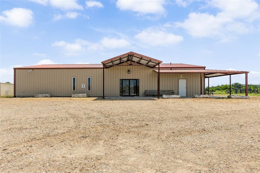 Nearly 34 acres of scenic property is situated just outside the ETJ of the city of Paris.  It is has lots of character that you won't find elsewhere!  The main entrance to the primary structure requires one to move through a large grain bin.  The building has a full kitchen with a pass-thru window and bar sporting rough cut lumber, a high ceiling with exposed HVAC, and a recessed ledge along the main bay wall that provides a great display for products or decor.  There is a large entry on the south side of the building, which is big enough to drive a small farm tractor through!  There are multiple rooms along the east side of the main bay providing excellent office spaces.  The sealed concrete flooring and large open bay make this structure easily modified to meet most any need.  The bay could serve as seating for events, or convert to storage space if needed. Along the road at the primary entry stands a grain bin which is well suited for additional signage.

This property would make the perfect place for a Tractor or 4WD sporting vehicle retailer!  Let your customers test drive on the property!  Or, it would make a great Venue, Day Care, Restaurant, Western Store, or other Retail Shop location.   Perfectly located, and easily accessible to traffic from either direction on Hwy 24, this property is not only scenic and spacious, but certainly provides a great visibility and advertising opportunity as the divided highway is likely the most highly-trafficked highway in the county.  The primary entrance is perfectly aligned with a highway crossover that allows easy access to both northbound and southbound traffic.  

Includes an older barn of approximately 2400 square feet, located near the NE corner of the property.
Partially fenced and cross fenced.  Perimeter mulched in 2023 to clear property line for new fencing along North, Northwest, and Southeast.

Being outside the ETJ will free an owner of the numerous zoning and permit requirements of the city.