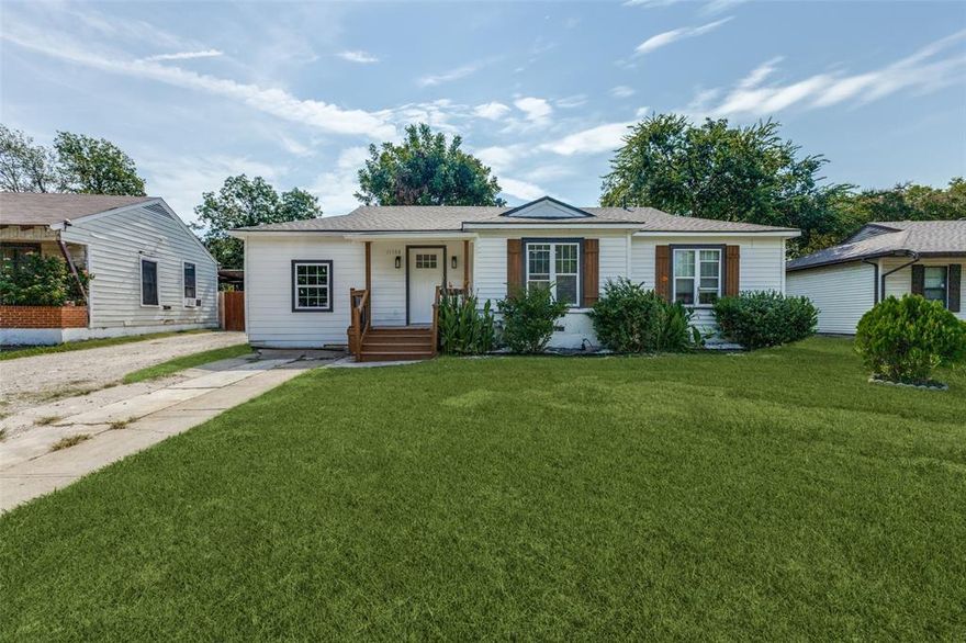Welcome to this beautifully renovated 3-bedroom, 2-bath home in the heart of Dallas. Thoughtfully updated inside and out, this residence blends modern finishes with timeless charm. A brand-new roof and fresh exterior paint provide excellent curb appeal, while the inviting front porch sets the stage for comfortable living.

Step inside to discover gorgeous hardwood floors that flow seamlessly throughout the open-concept layout. The open living and dining areas are highlighted by recessed lighting, creating a bright and welcoming space for entertaining. The fully updated kitchen features sleek white cabinetry, quartz countertops, a large center island, stainless steel appliances, and a stylish backsplash—ideal for both cooking and gathering.

The private primary suite offers comfort and convenience with abundant natural light and a spa-inspired ensuite bathroom boasting a double vanity, modern fixtures, and a glass-enclosed shower. Two additional bedrooms provide flexibility for family, guests, or a home office, while the second full bath is tastefully finished with updated tile and fixtures.

Outside, you’ll find a spacious backyard with mature trees, a large storage shed, and plenty of room for gardening, play, or creating your own outdoor living space.

Move-in ready with modern updates throughout, this home combines style and functionality while offering easy access to major highways, schools, parks, and shopping.