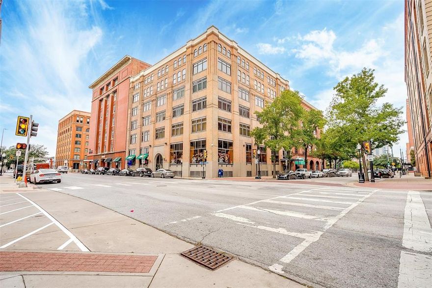 This beautifully updated urban style loft is located in the West End Historic District of Dallas.  You will love the character of this unit which features open concept living with exposed brick, concrete floors, high ceilings with wood beams, barn doors & lots of natural light.  The large windows provide wonderful views of the city, Dealey Plaza & The Grassy Knoll.  The kitchen features granite countertops, SS appliances and plenty of counter and cabinet space.  The spacious bath includes dual sinks, garden tub & a nice size linen closet.  The separate laundry area offers space for a stackable washer and dryer and storage space.  Amenities include resident gym and courtyard, secured access to building entrances and underground resident parking for a monthly fee.  Within walking distance to Victory Park, AA Center, House of Blues, Dealey Plaza, Klyde Warren park, the Art District and lots of restaurants. Refrigerator, washer and dryer are included.