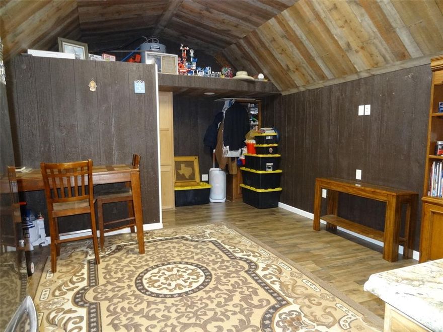 GB-9197. Tiny Home getaway—a tastefully renovated portable building with a site built add on that has been transformed into a cozy and charming tiny home! Fully fenced and gated this property is nestled just a stone's throw away from Cedar Creek Lake. This delightful 3-bedroom, 2-bathroom residence is the perfect blend of comfort, affordability, and rustic charm, making it an ideal rental opportunity or a serene retreat for those looking to escape the hustle and bustle of everyday life. As you step inside, you are greeted by an inviting open-concept layout with full kitchen, bath and living area that maximizes space with a storage loft. Though this home features no traditional closets in the bedrooms, clever storage solutions ensure you’ll have plenty of room for your essentials. Each bedroom area offers its own unique character, perfect for accommodating family, friends, or guests. Don't miss the backyard as you step out onto the charming back porch, where you can sip your morning coffee or unwind after a long day, all while soaking in the tranquil surroundings. The fenced yard provides a safe space for kids or pets to play, while also offering privacy for those leisurely evenings spent outdoors. Imagine hosting summer barbecues or simply enjoying the sights and sounds of nature from your own backyard oasis. Equipped with efficient window units to keep you cool during the warm months and warm during the winter.