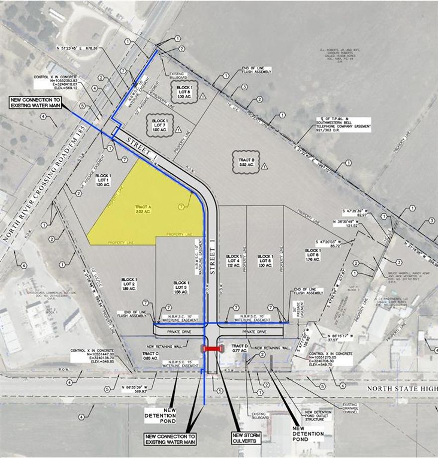 This 2.02-acre commercial development lot is out of a total 21.219-acre mixed use development and is located at the intersection of State Highway 6 and North River Crossing (FM-185), which is the center point of Waco, Woodway, China Spring, Crawford & Valley Mills along State Highway 6.

This development features two (2) remaining tracts on the North River Crossing side frontage, three (3) remaining tracts on the State Highway 6 side frontage and two (2) interior lots with water & electricity to the site ready for development. One parcel has already been closed and will feature a Dollar General Market (opening July 2025) with three (3) other sites under contract as of April 2025. State Highway 6 has a daily traffic count of over 20,628 vehicles, while North River Crossing (FM-185) has a daily traffic count around 8,945 vehicles per day.