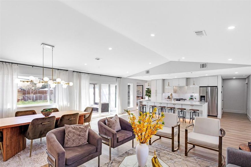A fully renovated North Dallas gem with serious style and zero projects waiting for you. This home delivers the modern, urban-chic vibe buyers want and the comfort of a quiet, established neighborhood in the heart of the Private School Corridor — a combination that rarely hits the market.

Step inside to soaring vaulted ceilings, a bright open layout, and a bold brick fireplace that sets the tone for the home’s personality. Two oversized living areas give you the freedom to live how you want — host big gatherings, create a dream WFH setup, or design the media lounge you’ve always wanted. The renovated kitchen features an oversized island that doubles as the home’s social hub, perfect for everything from weekday breakfasts to weekend entertaining.  All three bathrooms are fully updated, and the spacious bedrooms offer comfort and flexibility for guests, family, or a stylish office. Both living areas open to a private backyard with a covered patio, ideal for morning coffee, evening wine, or letting pets roam freely.

The home backs to a major street, giving it a subtle city energy while still maintaining privacy — and the electric gated driveway, covered carport, and oversized two-car garage add security and convenience. A new roof (2025) means peace of mind for years to come.

Minutes from The Galleria, top dining, shopping, DNT, LBJ, and two major airports, this home puts you at the center of everything. Move-in ready, design-forward, and perfectly located — this is the North Dallas lifestyle without the North Dallas hassle.