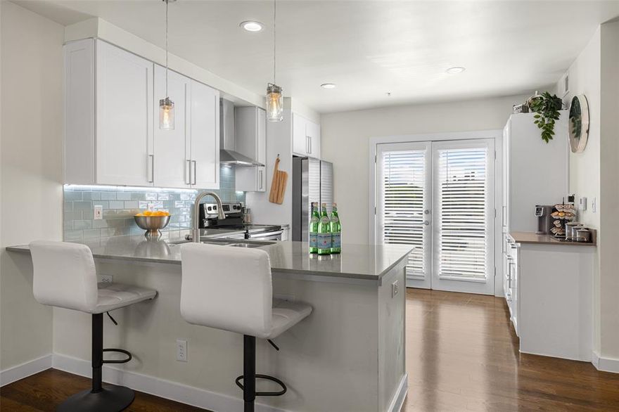 Tucked within a gated community in the heart of Oak Lawn, this beautifully maintained residence lives more like a three-story townhome than a traditional condo — offering an ideal blend of style, functionality, and an unbeatable Dallas location.

Bathed in both eastern and western exposure, the home is filled with natural light throughout the day, creating a warm and inviting atmosphere from sunrise to sunset. Thoughtfully updated and lovingly cared for, the property features extensive improvements including updated flooring throughout, remodeled bathrooms, new granite countertops, custom kitchen backsplash, upgraded handrails and stair detailing, canned lighting, new ceiling fans, and a new HVAC system installed in 2024.

The kitchen has been refreshed with updated countertops, a designer aqua backsplash, and a vent hood installed in 2025, while the spacious primary suite offers an updated bath with a remodeled shower, granite countertops, and LED mirror lighting. Additional updates throughout the home create a move-in ready experience that feels both elevated and comfortable.

Rare for the area, the property also includes two dedicated side-by-side parking spaces along with a large private 8x10 locked storage unit — ideal for bikes, seasonal storage, luggage, or additional gear.

Located just moments from the Katy Trail, Love Field, Uptown, Downtown, and some of Dallas’ best restaurants, shopping, and entertainment, this home offers exceptional convenience in one of the city’s most walkable and desirable neighborhoods.

Perfect for buyers seeking low-maintenance living without sacrificing space, light, or location.