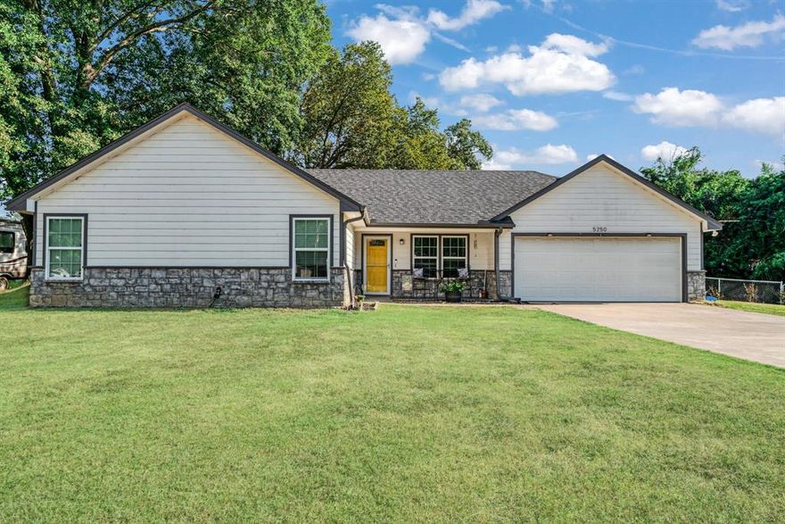 Take a look at this gorgeous home built in 2022! This beauty features an open floor plan with neutral colors, granite countertops, stainless appliances, 2 car attached garage all on over a half acre lot. 3 bedrooms, 2 baths and a very large fenced in backyard. *This home was constructed on a foundation from a previous structure.