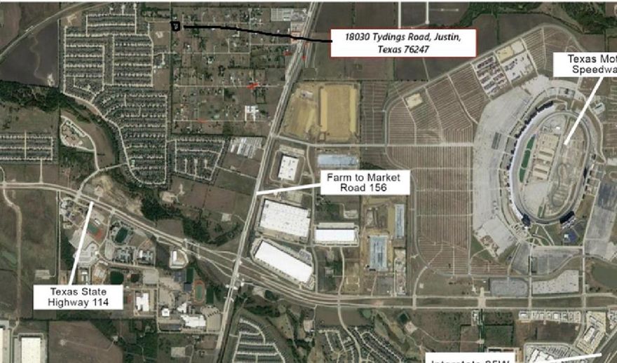 Seller Financing available !!! Great land for Development or hold for Investment. Currently a mobile home exist in land and value is in the land. Just off of FM 156 and north of TX114.NO RESTRICTIONS, NO ZONING currently and can be converted into commercial with Flex space or warehouse or storage units.  Can also be converted into mixed zoning and build multifamily apartments. Opportunities are endless.  Less than a mile from SH 114 and within 2 miles to Texas Motor Speedway, GE Alliance, new Champion Circle Center, Tanger Outlet Mall, Alliance Corridor, Denton & Fort Worth. Buyer and buyer agent to verify all information with the county and city and do own due-diligence.