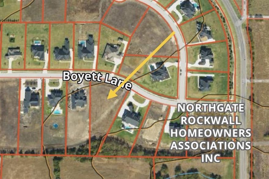 THIS 1.50 ACRE LOT IS LOCATED IN THE NEW & BEAUTIFUL NORTHGATE COMMUNITY. IN THE CITY OF ROCKWALL. COME BUILD YOUR DREAM HOME. HAVE YOUR CUSTOM BUILDER BUILD TO YOUR DESIRE.