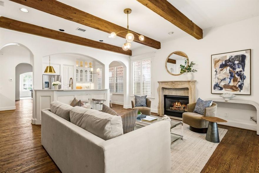 Completely updated and oversized single family attached home in University Park, zoned to Bradfield Elementary, and walking distance to Highland Park High School, Germany Park and Highland Park Village. The first floor features a formal living or office with beautiful built-ins, dining room, open-concept Chef’s kitchen with large center island, gas cooktop, breakfast bar, double ovens and wine refrigerator. Beyond the kitchen is the family room with wood beams, exposed brick, fireplace and views of the courtyard. The second level offers the primary suite with fireplace and sitting area, 2 walk-in closets, soaking tub and separate shower, and dual vanities. There are two additional bedrooms with walk-in closets and the utility room on the second floor. On the third level, there is a private ensuite bedroom with walk-in closet and additional area for a playroom or home gym. Additional amenities include a private turfed yard, covered patio, front circle drive and 2-car attached garage. Perfect location with easy access to the areas best shopping, restaurants and the Dallas North Tollway.