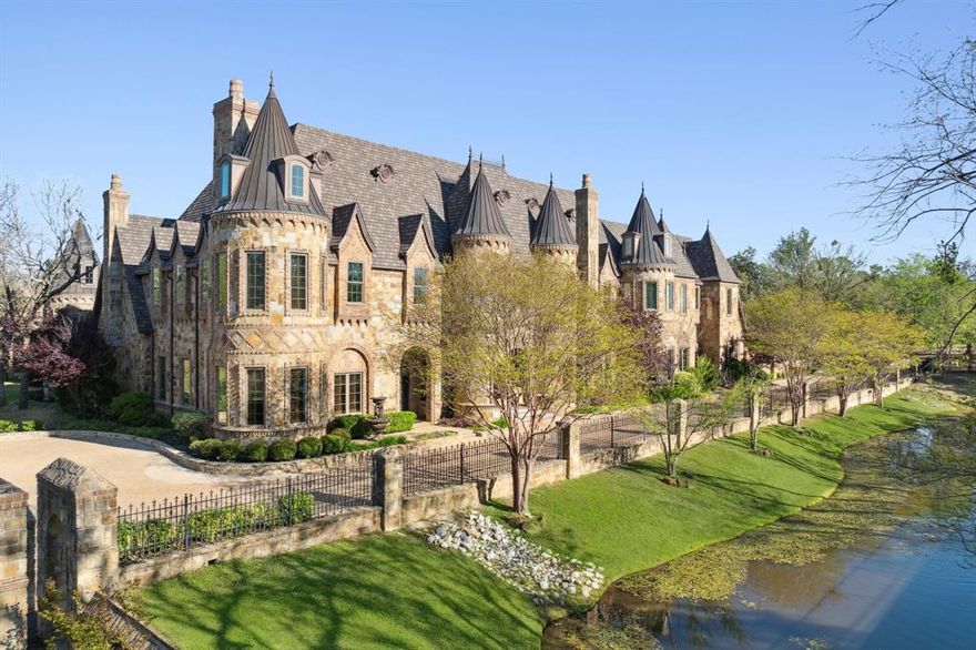 Stunning 13,922 sq ft estate on nearly 2 acres in Southlake’s prestigious Carroll ISD. Originally built in 2010 and fully renovated in 2021 with exquisite artisan finishes and Vanderpump Alain design accents. This 7-bedroom, 12-bath residence offers extraordinary luxury, including a first-floor primary suite with spa-like bath and a spectacular two-story boutique closet.
Designed for both grand living and resort-style relaxation, the home features a grotto spa and pool that flows from indoors to outdoors, private tennis court, and a 2-bedroom guest house. Architectural details, custom craftsmanship, and refined interiors create a one-of-a-kind Southlake castle—an unparalleled retreat in an award-winning community.