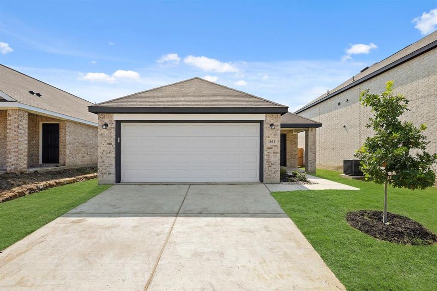 Love where you live in Christian Meadows in Ennis, TX! The Grove floor plan is a charming 1-story home with 4 bedrooms, 2 bathrooms, and a 2-car garage. This home has it all, including privacy blinds and vinyl plank flooring throughout the entire home! The gourmet kitchen is sure to please with 42-inch cabinets, granite countertops, and stainless-steel appliances! Retreat to the Owner's Suite featuring double sinks with granite countertops, a sizable shower, and a walk-in closet! Enjoy the great outdoors on the covered patio! Don't miss your opportunity to call Christian Meadows home, schedule a visit today!