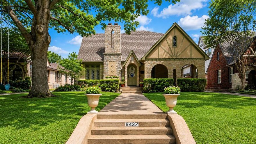 Experience the magic of a newly renovated 1925 Tudor beauty on iconic Lakewood Boulevard.  This stunning five-bedroom, four-bath home is a true dollhouse, oozing timeless charm with modern luxury. It has two separate living spaces and two bonus-game rooms. Just steps from Lakewood Shopping and White Rock Lake, the home welcomes you with light-filled, open design.  The kitchen is a masterpiece with a large island and chef's range.  The spacious primary suite is a sanctuary, complete with a spa-inspired en suite and walk-in closet with sitting area.  Plus, an electric rolling gate secures the oversized garage, and the professional landscape brings a resort-like feel.  All plumbing, electric and HVAC has been updated as well as brand new, gleaming hardwood floors.  This rare gem is move-in ready and zoned to prestigious Lakewood Elementary - don't miss it!