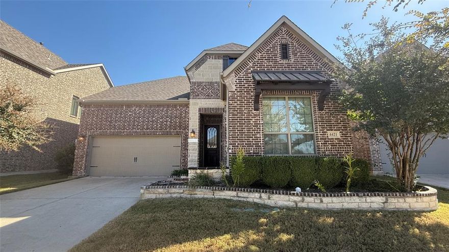 Step inside this beautifully maintained 2,854 SQ FT two-story home offering 4 bedrooms and 3 full bathrooms in McKinney’s desirable Barcelona community. The thoughtfully designed layout features bright, open spaces perfect for both everyday living and entertaining. The charming kitchen comes equipped with a built-in oven, microwave, dishwasher, and water RO system, complemented by rich cabinetry and sleek counters that provide plenty of workspace for any home chef. Expansive living areas showcase a warm, inviting atmosphere with abundant natural light and a seamless flow between the main spaces, creating an ideal setting for gatherings. A versatile bonus room provides the perfect setup for a home office, study, or play area. The spacious primary suite offers comfort and privacy with a large walk-in closet and an ensuite bath featuring dual sinks and modern finishes. Three additional bedrooms are generously sized, each offering great closet space and flexibility for family or guests. A dedicated laundry room provides convenience, with centralized AC ensuring year-round comfort throughout the home. The attached 2-car garage offers secure parking and storage options. Step outside to enjoy a private backyard retreat with a lush grassy area and a covered patio—ideal for relaxing or hosting weekend barbecues. Located in the sought-after Barcelona community, residents enjoy access to a sparkling community pool and beautifully maintained common areas. Situated within the acclaimed McKinney Independent School District, this home offers easy access to nearby parks, shopping, dining, and entertainment, with quick routes to major roadways for a smooth commute throughout the Metroplex.