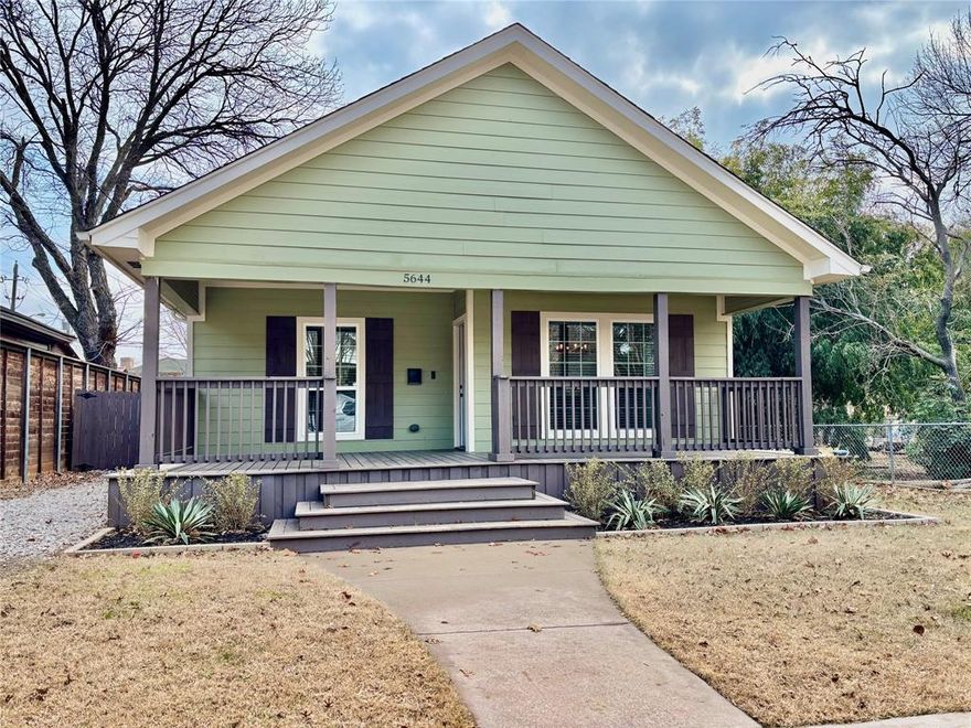Located in the historic Junius Heights district, this East Dallas home blends original character with modern comforts. A welcoming front porch leads to a light-filled living and dining area that flows seamlessly into the spacious kitchen, featuring stainless steel appliances, a gas range, and abundant cabinetry—ideal for entertaining. The large primary suite offers a generous walk-in closet with custom built-ins, while the secondary bath has been tastefully remodeled with designer finishes. A spacious laundry room provides additional storage, freshly painted cabinetry, and an extra built-in pantry. Recent upgrades include a tankless water heater, water softener system, and an in-sink filtered kitchen water dispenser. Enjoy the expansive backyard, perfect for relaxing or hosting guests. Conveniently located within walking distance to the Santa Fe Trail and just minutes from Lakewood, White Rock Lake, and the dining and entertainment options of East Dallas. A must-see opportunity.