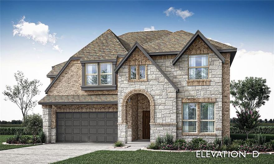 NEW! NEVER LIVED IN. Ready July 2026. Welcome to this exceptional Bloomfield Homes Violet IV, a thoughtfully designed 5 bedroom, 4 bath home that blends luxury, comfort and functionality across the spacious two stories. From the moment you arrive the home has striking curb appeal that stands out--a gorgeous combination of brick and stone accents with rich onyx trim, complemented by a 8' front door that sets the tone for the elevated finishes throughout. The wood floors flowing through the main first-floor living area, creating a warm and cohesive feel. The heart of the home is the expansive family room, where a stone-to-ceiling fireplace serves a dramatic focal point and adds both character and comfort. Large windows invite natural light, enhancing the open-concept design. The deluxe kitchen is a true masterpiece, feature quartz countertops, upgraded cabinetry, and fully matte black plumbing, lighting, and hardware package that delivers a modern, cohesive aesthetic. Whether you're preparing everyday meals or hosting gatherings, the kitchen offers both style and practicality. With five generously sized bedrooms, including a well-appointed primary suite, the home provides ample space for family and guests. The four full baths are beautifully finished, continuing the home's elevated design theme. Upstairs, you'll find an impressive game room and a dedicated media room, offering endless possibilities for movie nights, gaming, or hosting friends and family. Additional highlights include a 2.5-car garage for extra space. The Violet IV floor plan delivers the perfect blend of luxury upgrades, modern finishes, and functional living spaces--a truly stunning home designed to impress at every turn. Visit Maplewood in Glenn Heights today to learn more about the Violet IV and see this gorgeous upgraded home today!