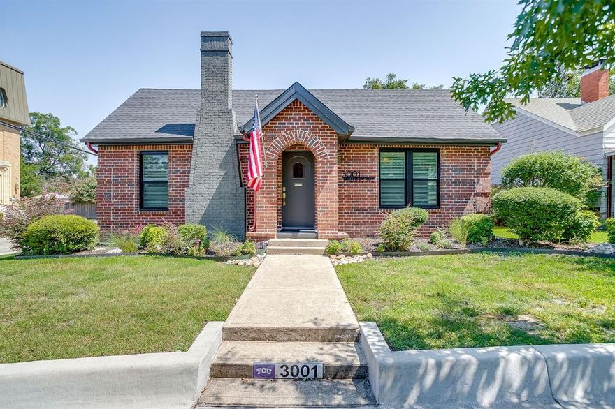 Welcome to Historic Ryan Place! This beautifully updated home blends timeless charm with modern living in one of Fort Worth’s most desirable neighborhoods. Inside, enjoy a fully remodeled kitchen featuring NEW WINDOWS, NEW ROOF, custom cabinetry, quartzite counters, a seamless backsplash, and a deluxe Frigidaire Gallery appliance package, including a six-burner gas range and built-in wall oven. The luxurious primary suite offers a spa-inspired bath with a frameless glass shower, Taj Mahal stone, designer fixtures, and elegant lighting.

Thoughtful updates throughout include brand new black-frame thermal windows, a new Class 4 architectural roof, and a custom 8-ft cedar privacy fence with matching gated entry. The home also boasts an attached cedar-column carport with finished ceiling, updated plumbing and drainage, a new water heater, and extensive landscaping with fresh sod, flower beds, and lighting.

Located just minutes from TCU, Magnolia, and Fort Worth’s vibrant dining, shopping, and entertainment, this home offers the perfect blend of historic character, modern comfort, and an unbeatable location.