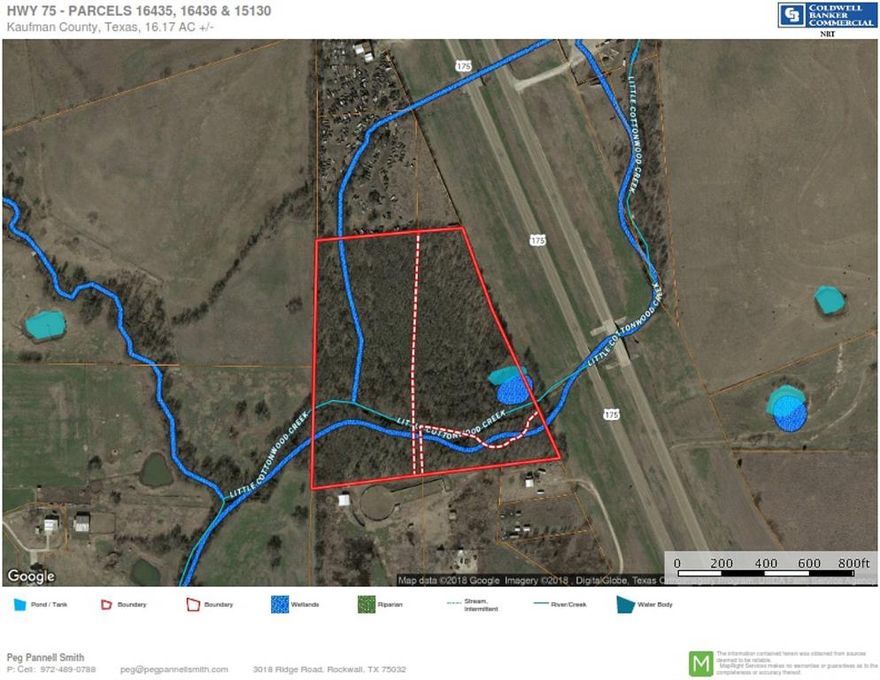 The 16.17-acre property at 0?Hwy?175 in Kaufman County, Texas, offers an exceptional investment or recreation opportunity. Located just 2 miles east of Kaufman, and completely outside the city limits and ETJ, it benefits from no zoning restrictions, granting unmatched flexibility for commercial, recreational, or mixed-use development. Comprised of three contiguous parcels, the land features heavily wooded terrain, Cottonwood Creek running through, and lies entirely within a floodplain, making it ideal for outdoor pursuits like hunting, retreats, or specialty recreation. Access is provided via a TXDOT-granted easement, and while utilities are not on-site, they are readily available nearby, with the tree line marking the boundary—adding privacy and seclusion.