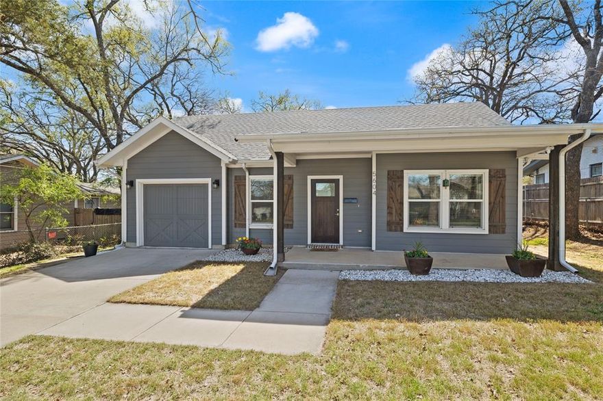 Step into this like-new four bedroom, two bath home with picture-perfect curb appeal! The charming front porch is ideal for relaxing with morning coffee. Built just 5 years ago, it offers a modern neutral palette and abundant natural light for a bright, inviting feel. While it appears cozy from the outside, this home is spacious and open inside. The kitchen offers generous counter space, beautiful granite finishes, island seating, and endless storage. It flows seamlessly into the living and dining areas allowing for family-time and holiday celebrations. Natural stone accents continue into the bathrooms for a touch of luxury. The fourth bedroom adds flexibility as a home office, craft room, or flex space. Enjoy a mudroom with backpack-drop zone keeping the rest of the home clutter-free. The expansive backyard is ideal for everyday play, entertaining, and cookouts. Gutters and drip irrigation make upkeep easy. Bonus: With a strong offer, refrigerator, washer, and dryer convey. Make an appointment today to see this move-in-ready home in an established neighborhood with modern updates and a functional layout!