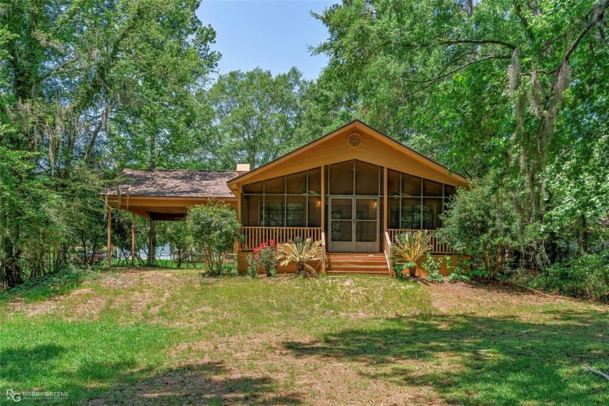 If you are looking for lake living, this lakefront home on Lake Bistineau with boathouse and screened in back patio is for you. House was built in 2004 and features 3 spacious bedrooms with walk-in closets and 2 full bathrooms.  The kitchen has granite countertops, a pantry, microwave, electric oven, and ceramic tile floors. New air conditioning unit was installed in 2024.  A whole home generator was also installed in 2022 that runs on propane. The propane tank was recently filled.  Brand new roof, new subflooring installed, new flooring in laundry room and new carpet in the bedrooms.  This can be a permanent home or weekend getaway. Close to Camp Joy Marina.