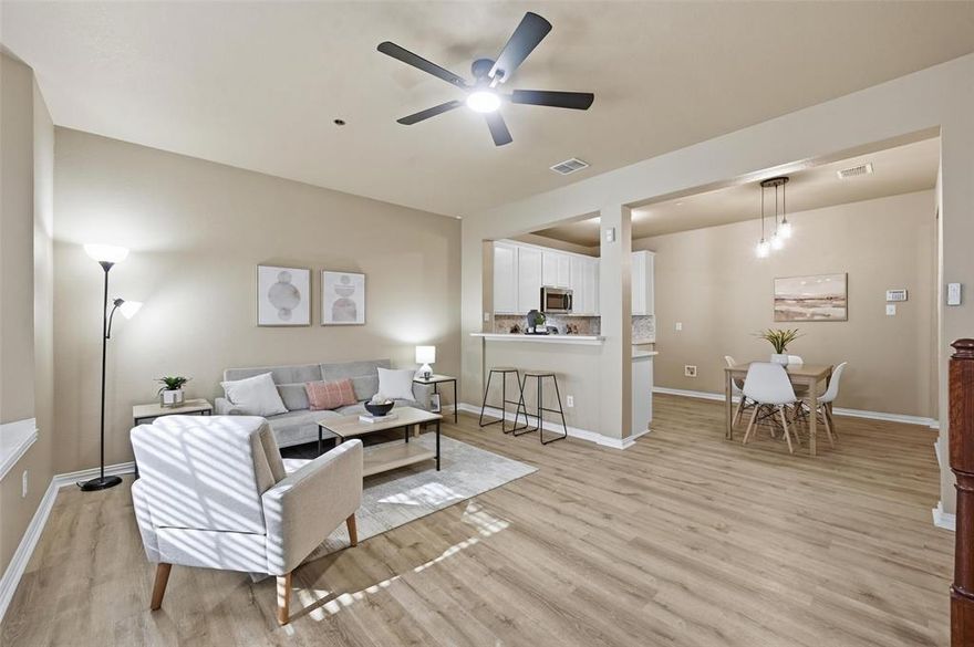 Beautifully Updated Townhome in the Heart of Bedford!

Welcome to this move-in ready 2 bed, 2.5 bath townhouse ideally located in the heart of Bedford, offering convenience, comfort, and low-maintenance living. This recently updated home features fresh finishes throughout, including new flooring and carpet, modern lighting, and a stylish kitchen with quartz countertops and a new backsplash.

The functional layout offers spacious living downstairs and privacy upstairs. The inviting living room is filled with natural light thanks to a beautiful bay window overlooking the community pool, creating a bright and relaxing atmosphere. Upstairs, both generously sized bedrooms feature private ensuite bathrooms, making it perfect for roommates, guests, or a flexible work-from-home setup.

Additional upgrades include a brand new water heater and an attached 2-car garage, providing both peace of mind and convenience. Located in a quiet, well-maintained community, this home offers easy access to shopping, dining, and major highways across the Mid-Cities and DFW.

Don’t miss this opportunity to own an updated townhome in one of Bedford’s most convenient locations!

FHA Eligible on May 4th.