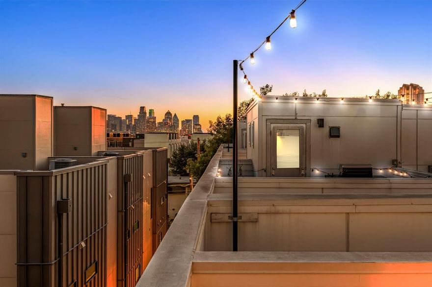 Sleek design meets unbeatable location in this modern 3-story condo. Featuring an open-concept living space filled with natural light and gorgeous hardwood floors. The kitchen is a true standout, complete with quartz countertops, a gas range, and an oversized peninsula perfect for casual dining or entertaining. Enjoy skyline views from your private rooftop terrace or take advantage of the easy access to Dallas’ best shopping, dining, and nightlife. Just minutes from 75, you’re perfectly positioned to explore all the city has to offer. Each home includes a 2-car garage and the HOA conveniently covers water, sewer, trash, and exterior insurance. Whether you're looking for a lock-and-leave lifestyle or your new everyday retreat, this well-located community delivers both convenience and elevated living.