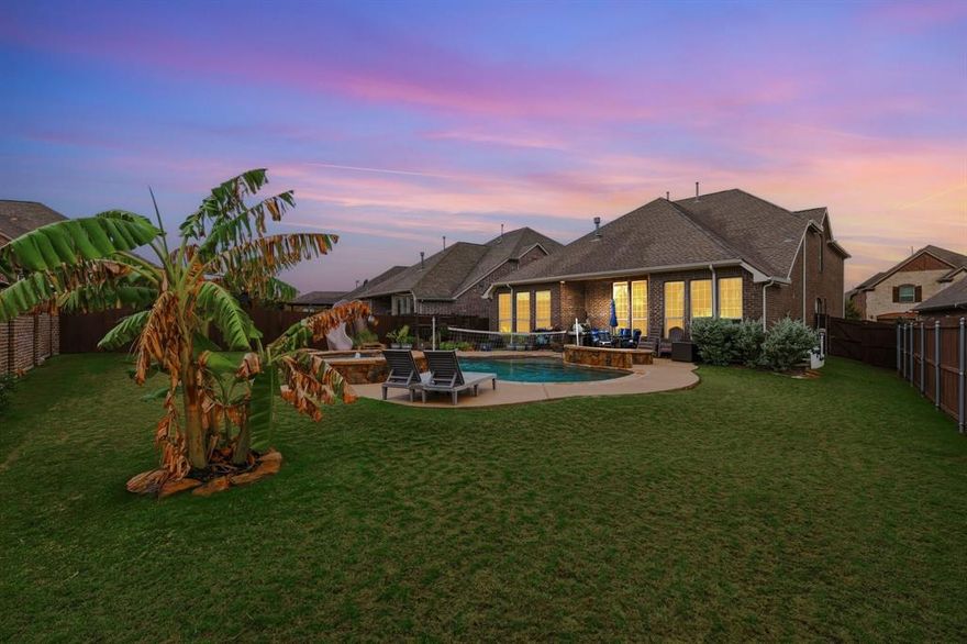 Resort-Style Living in Dominion at Bear Creek
Step into a home that blends comfort, space, and everyday luxury in one of the most desirable family-friendly pockets of the DFW–HEB corridor. This move-in-ready 4-bedroom, 3.5-bath home offers a bright, open layout designed for both daily living and effortless entertaining. Inside, you’ll find multiple living and dining areas, ideal for families, guests, and remote-work flexibility. The updated kitchen features granite countertops and double ovens, opening seamlessly to the main living space — perfect for gatherings big and small. The private primary suite provides a peaceful retreat, while secondary bedrooms offer versatility for children, guests, or dual-purpose spaces. Outdoors is where this home truly shines. Enjoy a resort-style backyard complete with a heated pool and spa, waterfall features, and space designed for summer fun, entertaining, and creating lasting memories — all within the privacy of your own home. Located minutes from HEB ISD schools, parks, dining, shopping, major highways, and DFW Airport, this welcoming community is known for its walkability, convenience, and strong neighborhood feel. The seller is offering a buyer incentive with an acceptable offer. Don’t miss the opportunity to experience this home in person — schedule your private showing today. While great care is taken to ensure the accuracy of MLS Data, buyers or buyers' agents need to verify measurements, schools, taxes, and all other information.