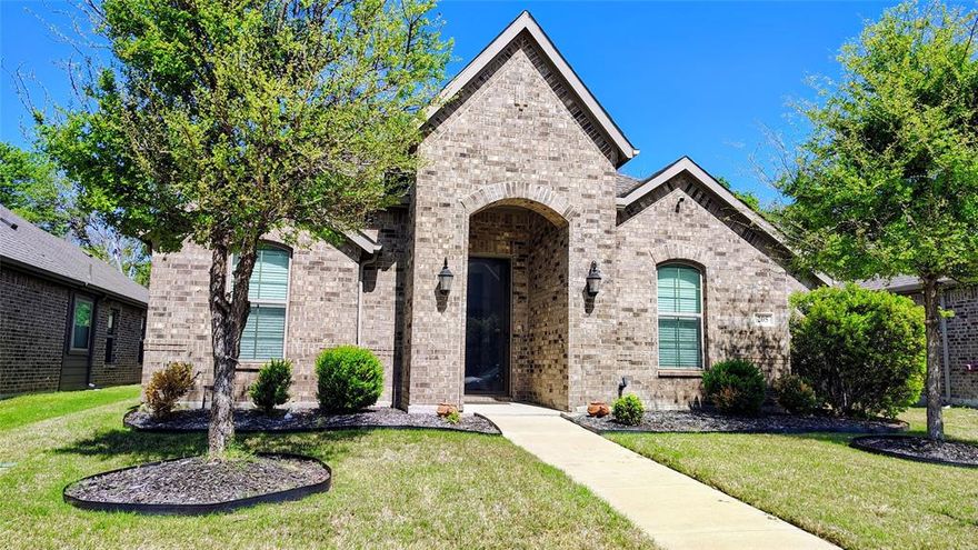 Welcome to 205 Violet Dr in Waxahachie, Texas, located in the highly sought-after Blue Bonnet Trails community. This meticulously maintained single-story home, built by John Houston Homes in late 2020, offers the perfect blend of modern comfort and thoughtful design. Featuring 3 spacious bedrooms and 2 full bathrooms plus an office, this home boasts an open-concept layout ideal for both everyday living and entertaining. The heart of the home is the beautifully designed kitchen, complete with a large prep island, breakfast bar, abundant cabinetry, pot drawers, and a walk-in pantry—perfect for any home chef. The inviting living room centers around a cozy corner fireplace, creating a warm and welcoming atmosphere. Step outside to enjoy the covered back patio, where you’ll appreciate added privacy with no immediate neighbors behind you—an ideal space to relax or host gatherings. Conveniently located near Highway 287, this home provides easy access to both Dallas and Fort Worth, making commuting a breeze while still enjoying the charm of Waxahachie living. Don’t miss your chance to own this stunning, move-in-ready home—your perfect blend of comfort, style, and location awaits!