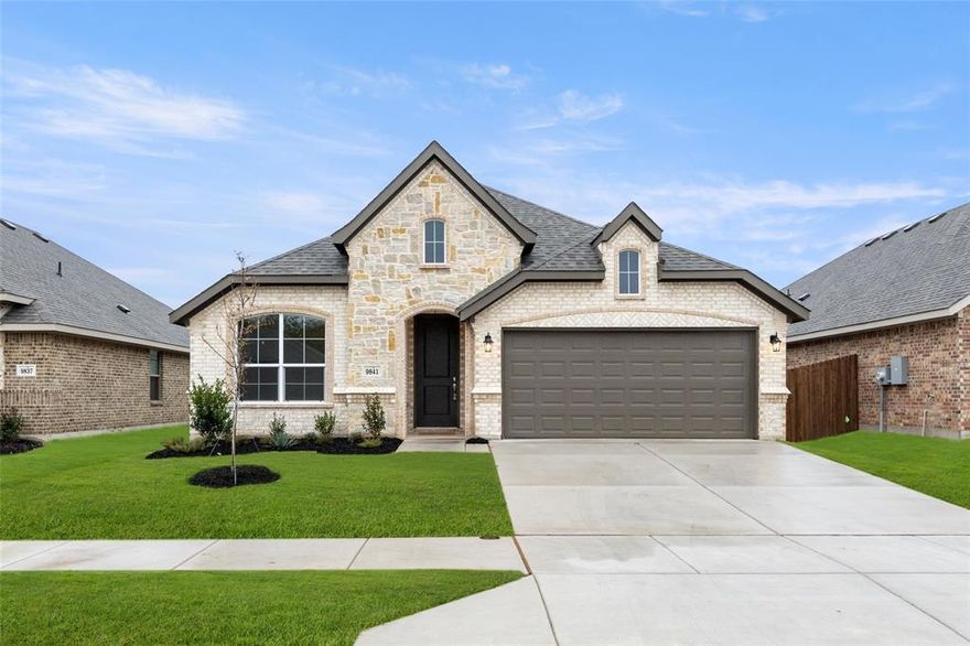 MLS# 20445732 - Built by Antares Homes - Ready Now! ~ Discover the dream residence! This exquisite four-bedroom, two-bathroom layout offers relaxed luxury and everyday living. The kitchen is a culinary paradise with a center island, granite countertops, stainless steel appliances, and white cabinets. A walk-in pantry adds convenience. Enjoy natural beauty from the sunlit breakfast nook or covered patio. Three guest bedrooms provide comfort and convenience, each with ample closet space and access to a complete bathroom. The private master suite offers backyard views and a luxurious bath with twin vanities, a garden tub, and a separate shower. The walk-in closet adds opulence. Enjoy convenience with the attached garage providing internal access to the utility room, sheltered from the elements. Don't miss this opportunity to reside in your dream home!!