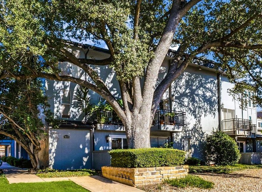 Live in the heart of highly sought-after SOHIP (South of Highland Park) neighborhood—one of Dallas’ most eclectic, diverse, and culturally rich neighborhoods. Directly south of Highland Park, west of Turtle Creek and north of Oaklawn, you'll be situated just minutes from Downtown, Uptown, and the Arts District. This prime urban address places you minutes away from world-class dining, acclaimed theaters, renowned museums, lush parks, and the city’s vibrant nightlife. Nearby Turtle Creek, Arlington Hall at Oak Lawn Park, and the iconic Katy Trail offer stunning outdoor retreats and some of the most beautiful scenery in Dallas. And with exceptional proximity to Dallas’ major Medical Districts—including UT Southwestern, Children’s Medical Center, and Parkland—you’ll enjoy premier convenience for healthcare professionals, medical students, and anyone seeking short commute times. This light-filled, end-unit residence offers refined lock-and-leave living with thoughtful updates throughout. Newly installed high-efficiency windows, granite kitchen counters with a decorative backsplash, and updated lighting elevate the home. The elegant living room includes custom built-ins and floor-to-ceiling windows. The dining room and breakfast bar make for the perfect conversational areas in your kitchen. There is a powder room on the first floor for guests' convenience. The serene primary suite boasts 17-foot ceilings and comfortably accommodates a king-sized bed, while both bedrooms feature their own en-suite bathrooms and offer generous walk-in closets. A private balcony just off the dining room provides an inviting space for outdoor lounging. This unit is conveniently outfitted with a new stackable washer and dryer. At the heart of the community, a beautifully landscaped courtyard evokes a touch of New Orleans charm, creating a tranquil retreat within one of the most desirable locations in Dallas.