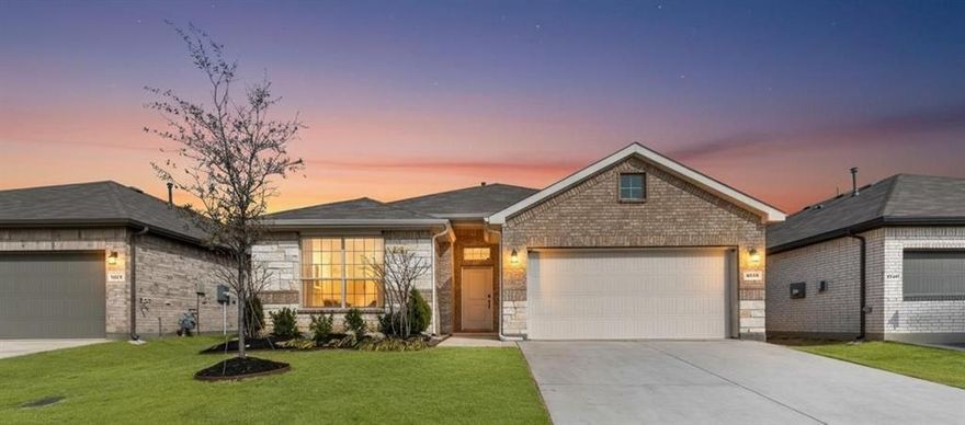 Priced below market value and move in ready!! Valued at over $410,000 to build new today,and is located in the highly desirable Trails of Elizabeth Creek community—only a short stroll to the elementary school and community park. The 5th room can be a bonus or study room, perfectly tailored for the open-concept layout modern buyers crave. The spacious family room flows into a chef-inspired kitchen, boasting stunning quartz countertops, a generous eat-at island, stainless steel appliances, and a gas cooktop—creating an ideal space for both entertaining and everyday living. Plus, the double-sided refrigerator conveys with the property! Your private primary suite is designed with a double-sink vanity and a walk-in shower featuring a built-in bench. Each bedroom comes equipped with its own walk-in closet, maximizing storage throughout the home, plus additional attic space for extra convenience. Embrace energy-efficient living with double-pane windows, wood blinds, a tankless water heater, and smart energy management systems that help keep utility costs low. This smart home is equipped with a video doorbell, smart switches, a smart thermostat, a keyless entry door lock, and a security panel with Alexa integration, enhancing your modern lifestyle. Step outside to enjoy a large covered patio and a private backyard, bordered by a retaining wall and privacy fence, complete with a sprinkler system featuring a rain sensor—perfect for those relaxing evenings or lively weekend gatherings. Enjoy resort-style community amenities, including a clubhouse, pool, playgrounds, outdoor gathering spaces, and fun neighborhood events. Ideally situated near shopping, dining, and Bucee’s with quick access to Roanoke, Trophy Club, Westlake, Southlake, Texas Motor Speedway, UNT, and DFW Airport, this home truly checks every box for location, efficiency, technology, and value. Schedule your showing today!