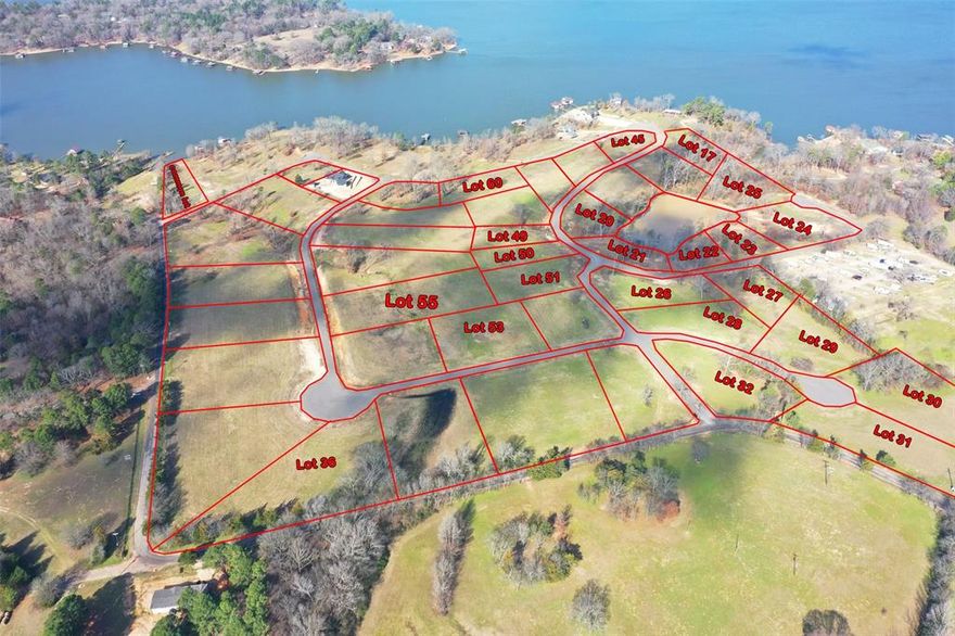 Discover the perfect place to build your lake getaway in SouthShores, a beautiful new gated subdivision on the shores of Lake Bob Sandlin. Just a couple of hours from the DFW metroplex, this up-and-coming community offers the peace of lake living with the convenience of nearby access.
Enjoy exclusive access to a community waterfront lot featuring a fishing dock, perfect for relaxing weekends and making memories with friends and family. Whether you're dreaming of a weekend retreat or a full-time lake home, SouthShores provides the ideal setting for your custom build. Secure your lot now and start planning your life at the lake! This lot is an interior lot!