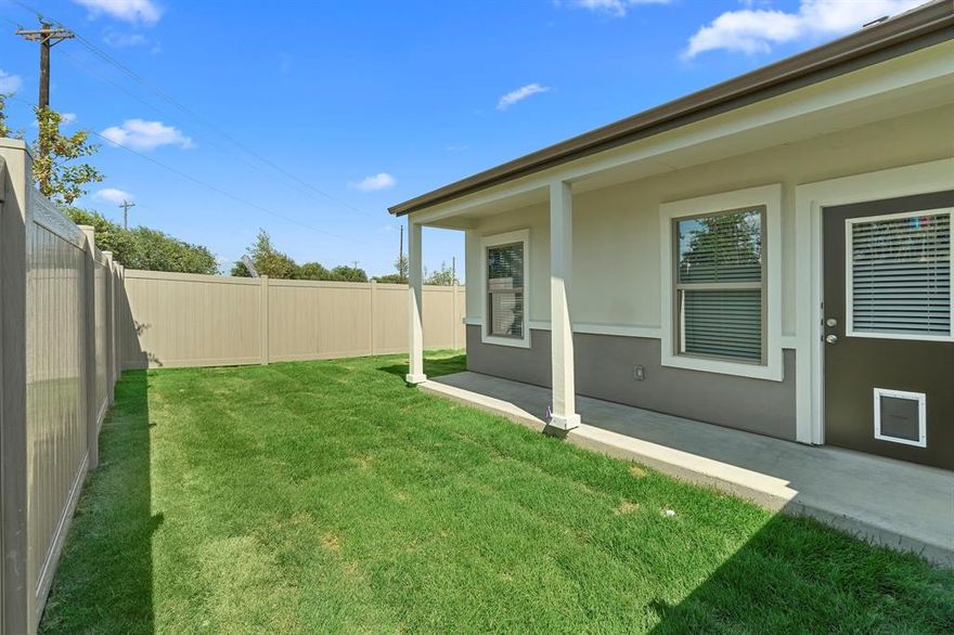 Masterplanned Luxurious Leasing community in Prosper ISD. This 3 bedroom, 3 bath, Two car garage with one car carport and fenced in private yard with lawn care included. AT&T All-Fiber GigaPower Internet, Large walk in closets with custom shelving, wood plank flooring, granite in all wet areas, doggie doors.  Double sinks in baths. Smart appliances. Private cabanas by the resort style swimming pool, beautiful community walking trails, 24-7 Interactive Fitness Center with Streaming Cardio, Free Weights, Strength & Crossfit Station, Massive Ten-Acre Private On-Site Central Park, Luxurious Social Clubroom with HDTV Entertainment, Game Room and Billiards, Private Tanning Facility, 24-7 Emergency Maintenance Service, Separate Walk-In Showers with Rainwater Shower Heads, Radiant Barrier Roofing & Extensive Insulation, Double-Pane Windows, Individual, First-Floor Entrance with No Adjoining Homes Above or Below.All properties are for current day leasing prices not future leasing dates.